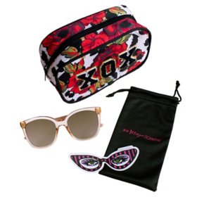 Betsey Johnson BE304 Square Sunglasses Gift Set