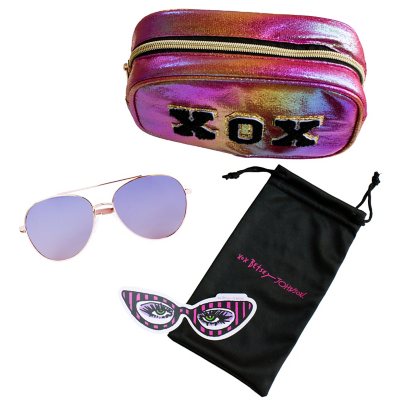 Betsey Johnson BE306 Aviator Sunglasses Gift Set Sam s Club