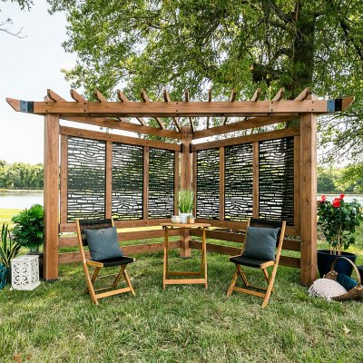 Backyard discovery cedar cabana pergola lounger sale