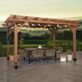 Backyard Discovery 14' x 10' Fairhaven Pergola with Electric (Brown)
