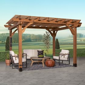 Backyard Discovery 12' x 10' Fairhaven Pergola with Electric (Brown)