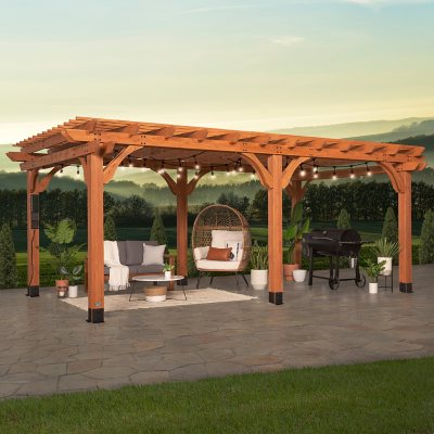 Backyard Discovery 20′ x 12′ Beaumont Cedar Pergola with Electric