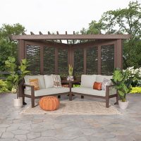 Backyard Discovery Hillsdale Traditional Cabana with Conversation Seating (Cast Pumice)