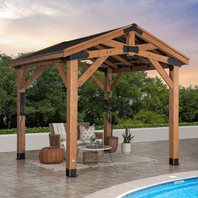 Backyard Discovery 10' x 10' Norwood Cedar Gazebo w/ Electrical, DIY