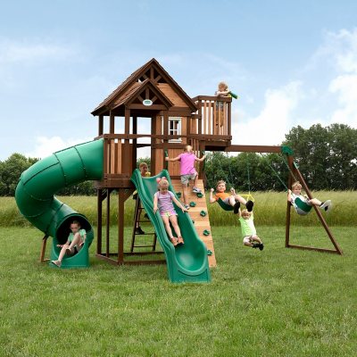 Skyfort elite wooden swing clearance set