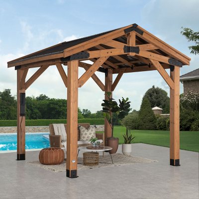 Backyard Discovery 12' x 10' Norwood Cedar Gazebo w/ Electrical, DIY