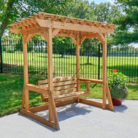 Backyard Discovery Callahan Cedar Pergola Swing, DIY/Assembly