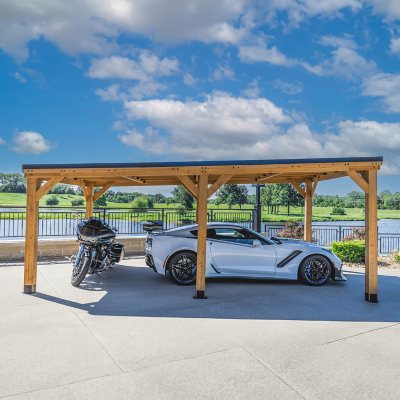 Backyard Discovery 20′ x 12′ Kingsport Cedar Carport