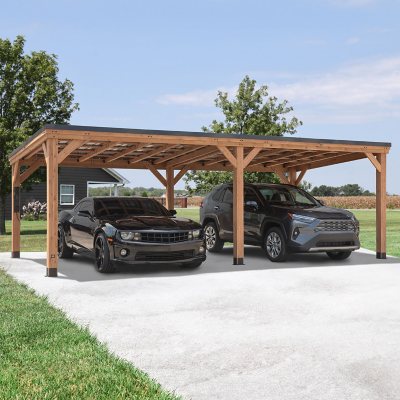 Backyard Discovery Arcadia Cedar Gazebo with PowerPort:- DIY, 24' x 12'