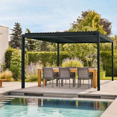 Backyard Discovery Louvered Pergola:- 16' x 10', DIY