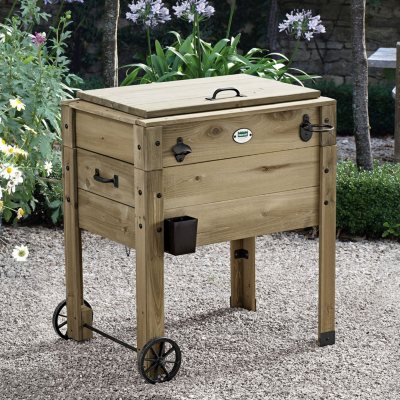 Backyard Discovery 100 Qt. Patio Cooler - Acacia 2204010COM - The