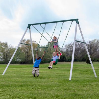 Backyard Discovery Heavy Duty Big Brutus Metal Swing Set Playset