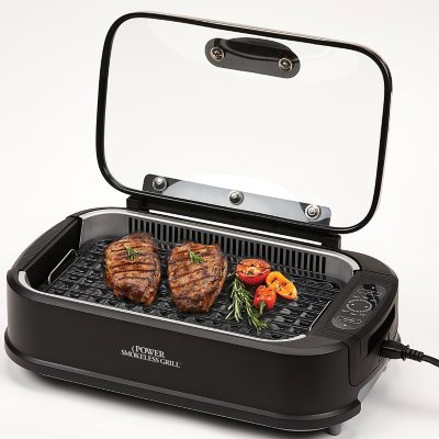 PowerXL Non Stick Electric Grill and Griddle with Glass Lid & Reviews