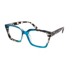 Elton John Eyewear, Turquoise Remix Readers (Choose Magnification)