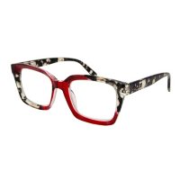 Elton John Eyewear, Ruby Red Remix Readers (Choose Magnification)