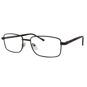  London Fog Rectangle Frames Glasses, Black LF10154-1