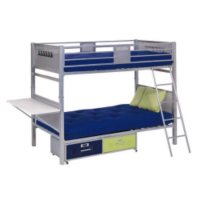 Locker Style Twin Bunk Bed with Storage