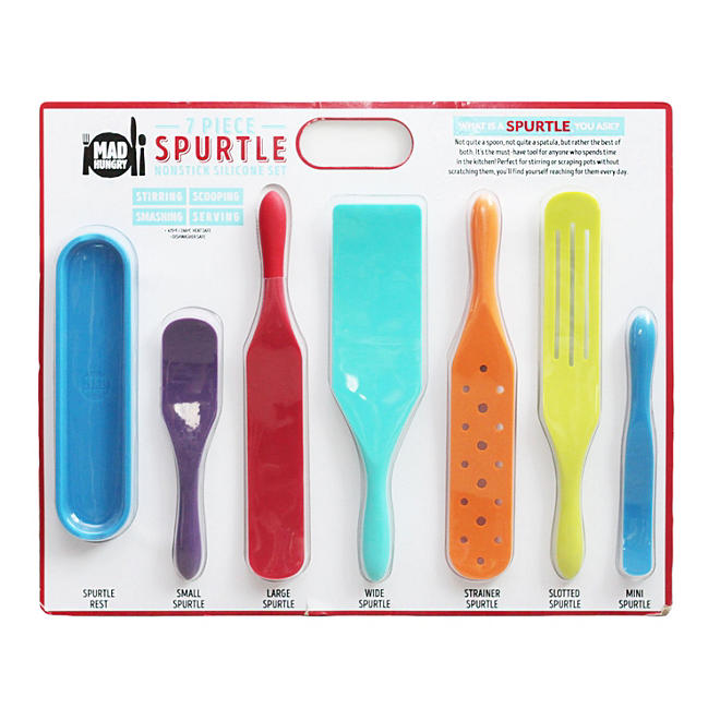Mad Hungry 7-Piece Silicone Nonstick Spurtle Set (Assorted Colors)