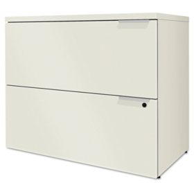 Hon 36 Wide Voi 2 Drawer Lateral File Cabinet Silver Mesh