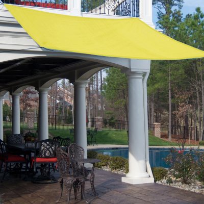 King Canopy Quadrilateral Sun Shade Sail - Yellow - 10' x ...