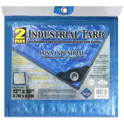Lona Industrial Blue 12' x 16' Industrial Tarps 2 pk. Sam's Club