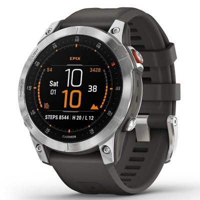 Garmin fenix 7, Silver w/Graphite Band, GPS Watch,SEA : :  Electronics