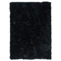 Faux Sheepskin Rug, Black  (Assorted Sizes)