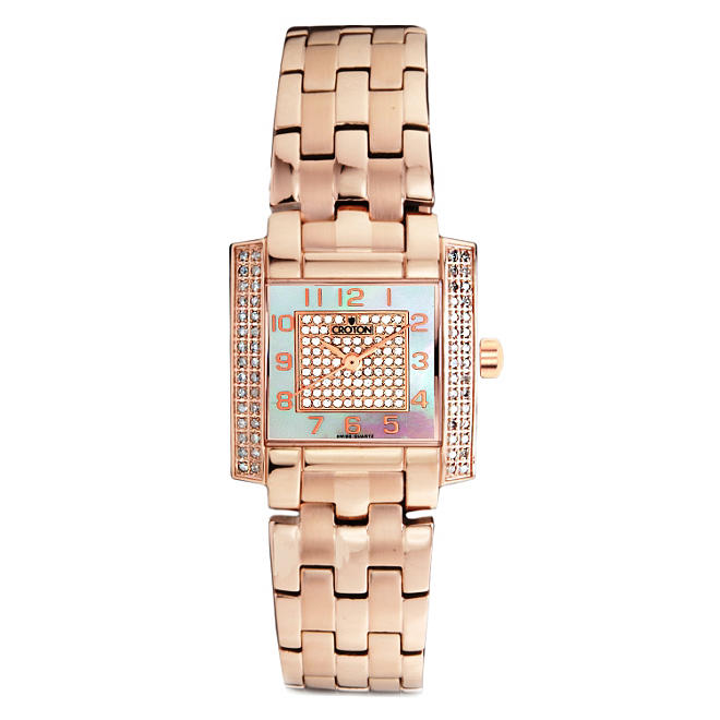 Croton 0.75 ct. t.w. Diamond with Mother of Pearl Watch in Rose Gold and Stainless Steel 