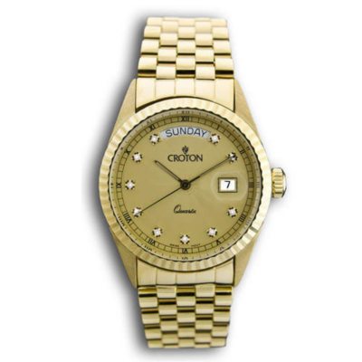 18k top gold watch