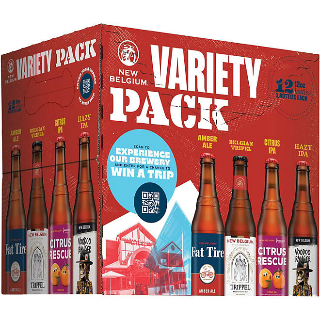 New Belgium Folly Variety Pack Beer (12 fl. oz. bottle, 12 pk.)