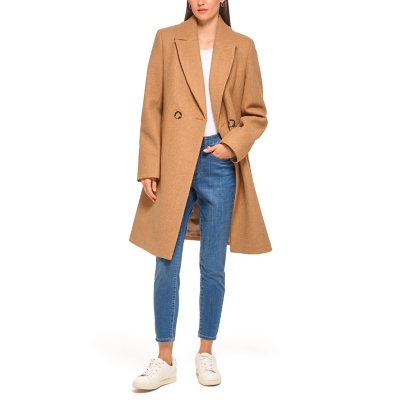 Single breasted camel store wool coat ladies