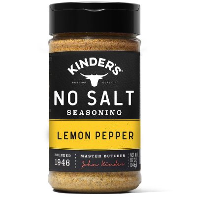 Kinder s No Salt Lemon Pepper Seasoning Blend (8.7 Ounce)