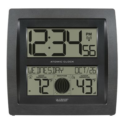 La Crosse Technology Curved Digital Atomic Wall Clock Sam s Club