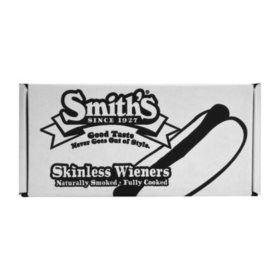 Smith's Skinless Wieners, Bun Size 6 lbs.