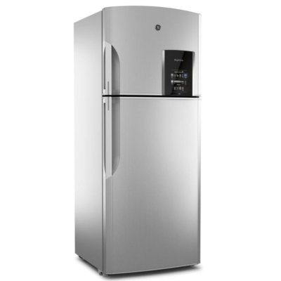 GE 19 in. 3.1 cu. ft. Mini Fridge with Freezer Compartment - Clean Steel