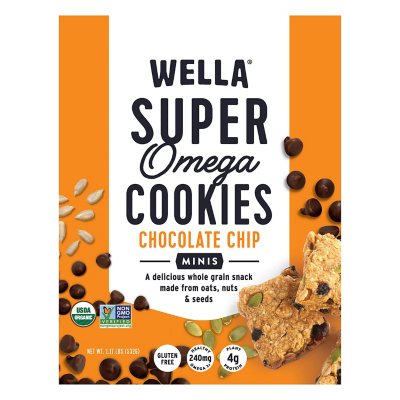 Wella Organics Chocolate Chip Oatmeal Super Omega Squares 1.17