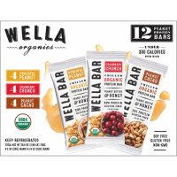 Wella Organics Protein Bars, Peanut Variety Pack (12 ct.)