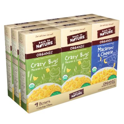 Back To Nature Organic Macaroni And Cheese 6 Oz Pks 9 Ct Sam S Club
