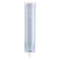San Jamar Adjustable Frosted Water Cup Dispenser, Wall Mounted, Blue