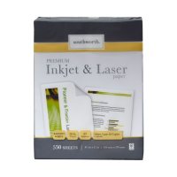 Southworth, Inkjet and Laser Paper, 28 lb., 8.5” x 11”, Radiant White, Ultra Smooth Finish, 550 Sheets 