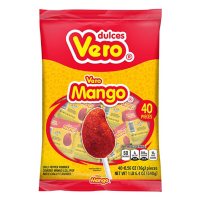 Dulces Vero Mango Spicy Lollipops (1.4 lbs., 40 ct.)