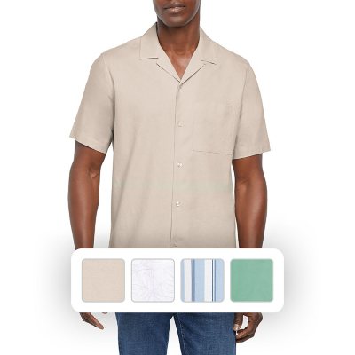 GAP MEN'S LINEN SHIRT - KHAKI M:- M, Khaki