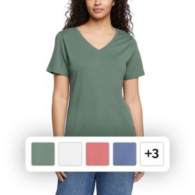 Eddie Bauer Women's Short Sleeve V-Neck T-Shirt 