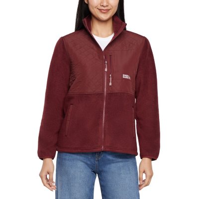 Eddie Bauer Women's Mixed Media Fleece JacketRedS:- S, Red