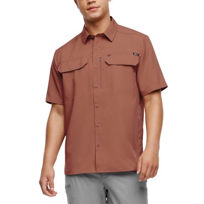 Eddie Bauer Woven Tech Shirt Red S:- Red, S