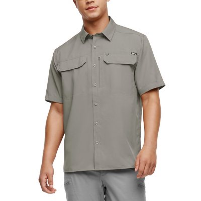Eddie Bauer Woven Tech Shirt Grey XXL:- Grey, XXL