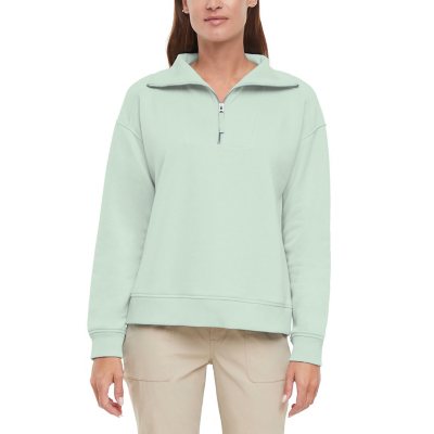 EDDIE BAUER QUARTER ZIP PULLOVER - TURQUOISE XXL:- XXL, Turquoise
