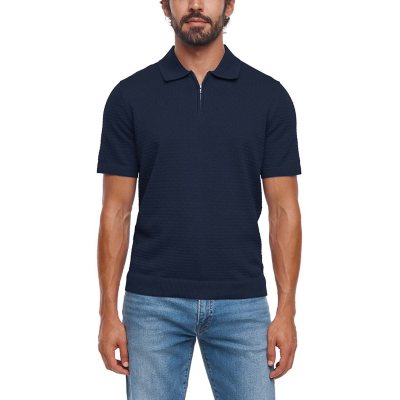 Express Zip Sweater Polo Blue XS:- Blue, XS