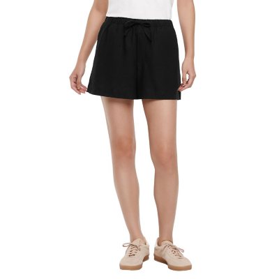 GAP LINEN PULL ON SHORT - BLACK S:- Black, S