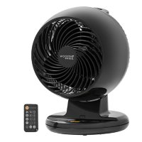 WOOZOO C18T Remote Controlled Whole Room Oscillating Circulating Fan, Black
